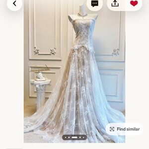 Strapless Lace Wedding Dress